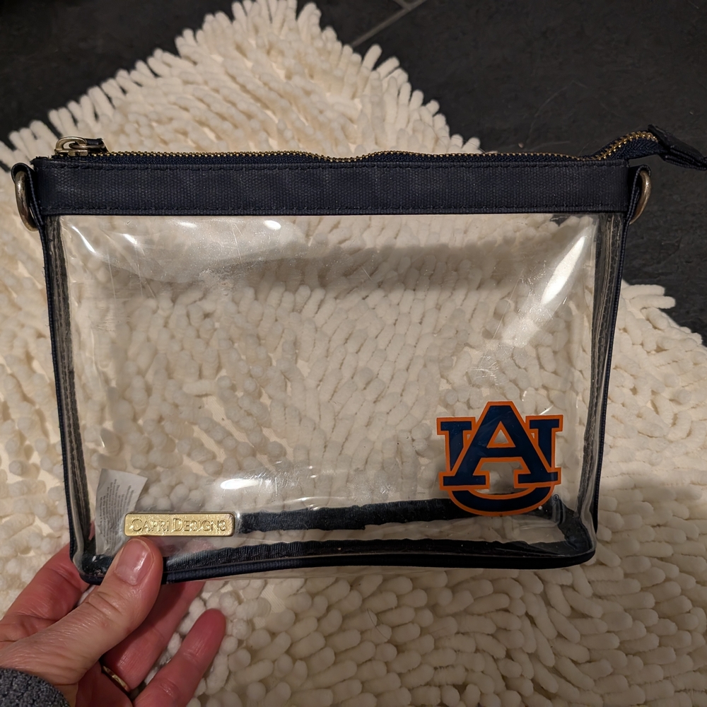 Clear Auburn University Logo Pouch